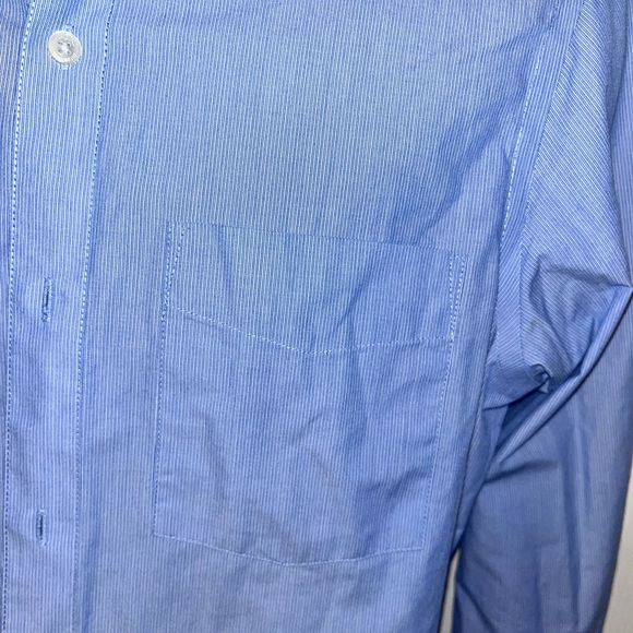 Van Heusen Button Up Mens Dress Shirt Blue - Picture 5 of 8